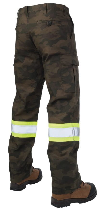 TOUGH DUCK RELAXED-FIT CAMO FLEX DUCK SAFETY CARGO UTILITY PANT - SP04