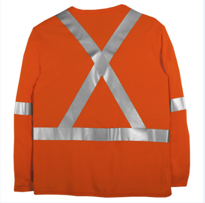 BIG BILL® High Visibility Flame Resistant Long Sleeve T-Shirt - Orange - RT5PD8