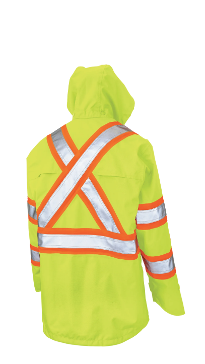 TOUGH DUCK PREMIUM RIPSTOP SAFETY RAIN JACKET - SJ35