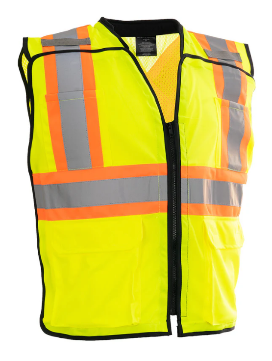 Forcefield Deluxe Zip-up Safety Vest 5 Point Tear-away 022-TV188