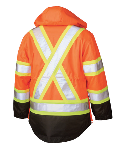 TOUGH DUCK WOMEN'S POLY OXFORD 5-IN-1 SAFETY JACKET - SJ46