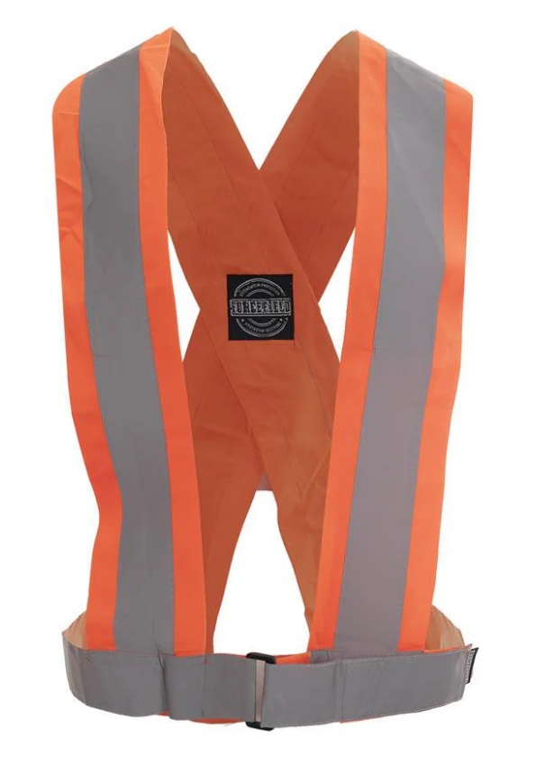 Forcefield Orange 4" Tricot Traffic Sash 022-TSORCSA-OS