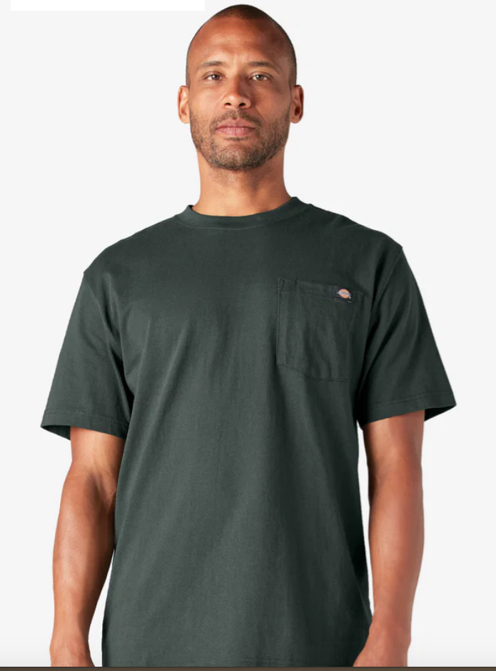 Dickies Heavyweight Short Sleeve Pocket T-Shirt - Hunter Green (GH) #WS450