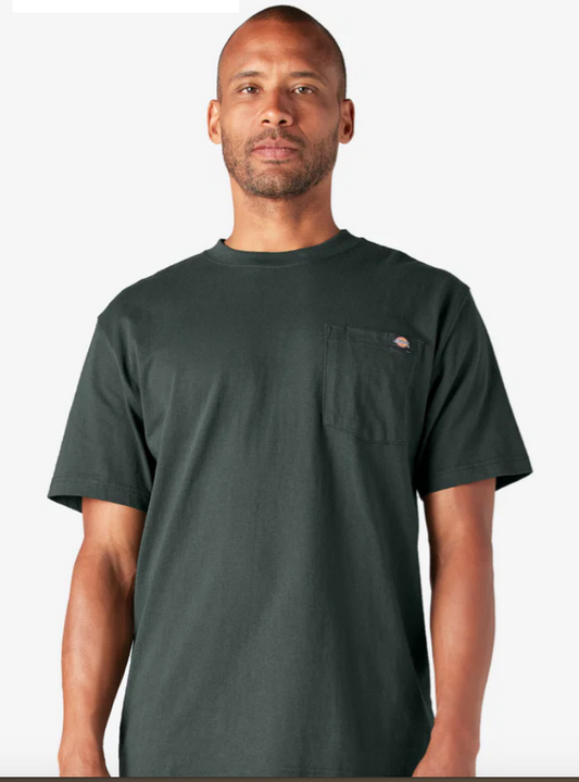 Dickies Heavyweight Short Sleeve Pocket T-Shirt - Hunter Green (GH) #WS450