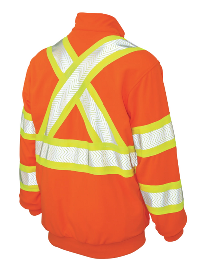 TOUGH DUCK  SJ19 - FLEECE ¼ ZIP SAFETY PULLOVER - SJ19