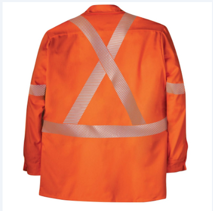 Big Bill® High Visibility Flame Resistant Button Down Dress Shirt - Orange - 148BDTS7