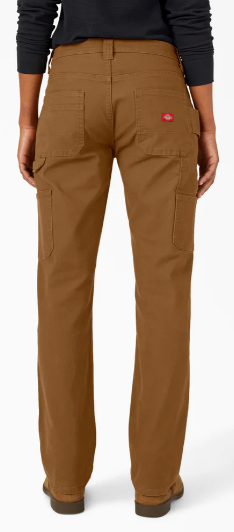 Dickies Women's FLEX Relaxed Straight Fit Duck Carpenter Pants