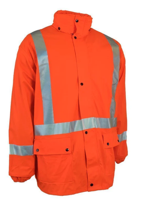 Forcefield Lightweight Flame Resistant (FR) Hi Vis Safety Rain Jacket 023-60551