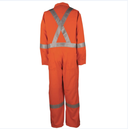 Big Bill® Flame Resistant Industrial Coverall with Reflective Tape - Orange - 408US7