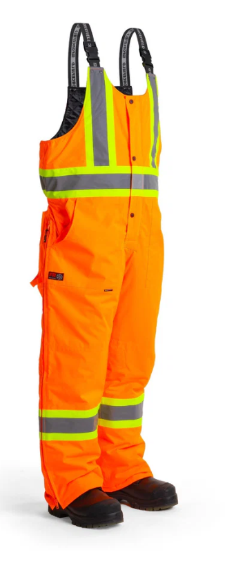 Forcefield Hi-Vis Flame-Resistant (FR) Ripstop Heavy Weight Lined Bib Pants 024-FR835-MX-OR