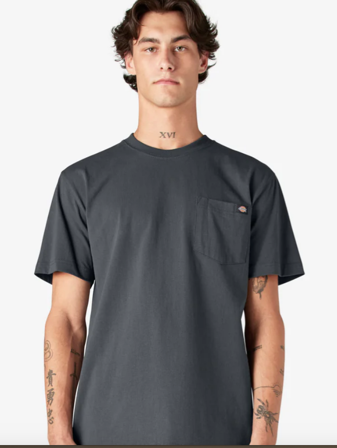 Dickies Heavyweight Short Sleeve Pocket T-Shirt - Charcoal Gray (CH) #WS450