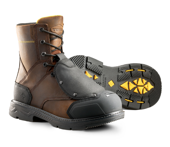Men's Terra Patton 8" Aluminum Toe Safety Work Boot with External Met Guard - 1314DB