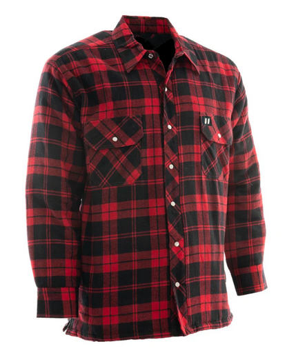 Forcefield Red Plaid Sherpa-lined Flannel Shirt Jacket 024-LC53QFSH-R