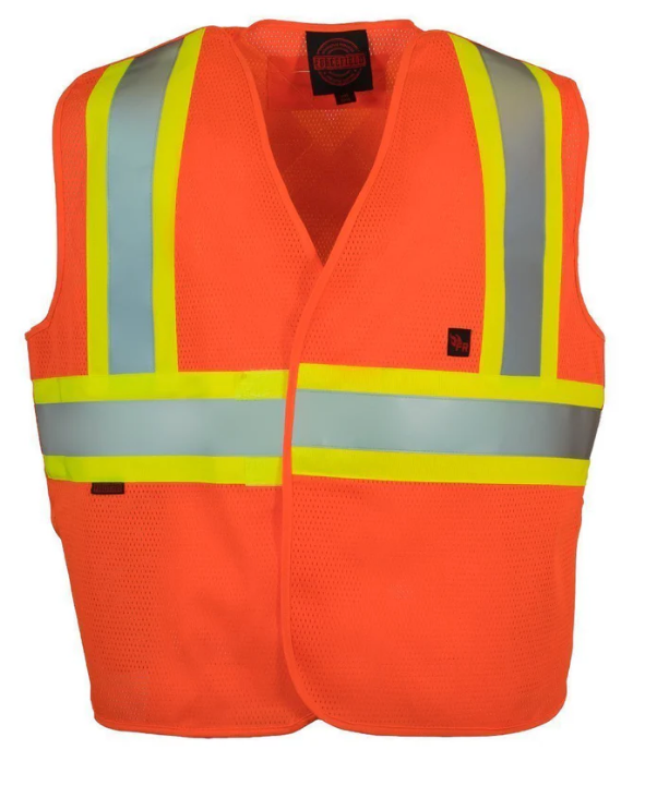 Forcefield Fire Resistant (FR) 5-Point Tear-away Hi Vis Safety Vest 022-TVFR5OR