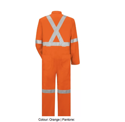 RED KAP® HI-VISIBILITY ZIP-FRONT COVERALL WITH CSA COMPLIANT REFLECTIVE TRIM - CT5S