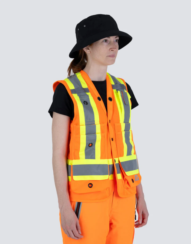 Forcefield Women's Hi Vis Safety Surveyor's Vest 022-TVSURV168OR