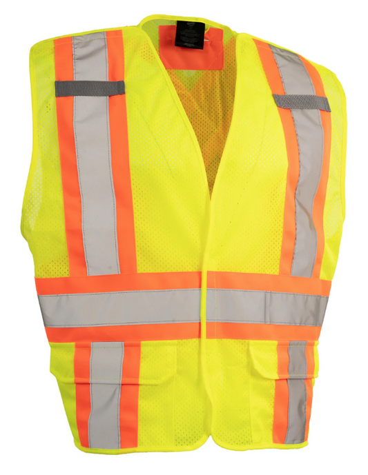 Forcefield 5-Point Tear-Away Mesh Traffic Vest 022-TV9