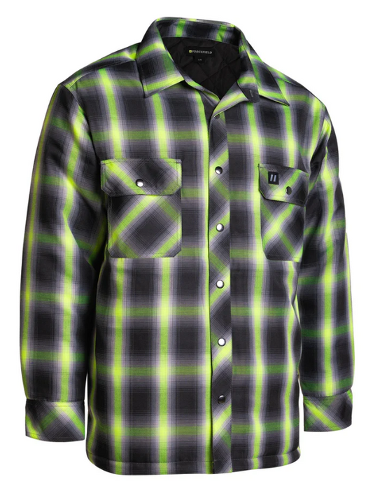 Forcefield Lime Ombre Plaid Quilt-lined Shirt Jacket 024-LC53QF-OMBKLY
