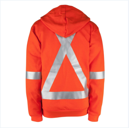 Big Bill® Hi-Vis Flame Resistant Half-Zip Hooded Sweatshirt - Orange - RT26IT14