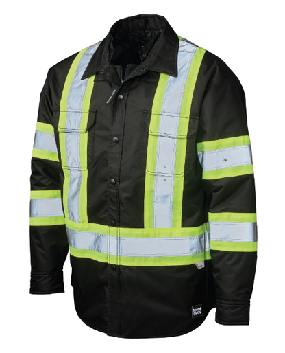 TOUGH DUCK QUILT-LINED HOODED SAFETY JAC-SHIRT -  SJ51