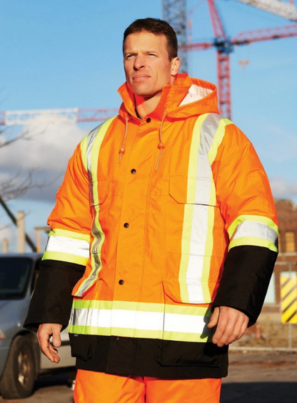 Forcefield Hi Vis Safety Winter Cargo Parka 024-EN640R