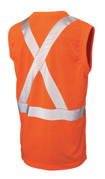 TOUGH DUCK POLYESTER JERSEY SLEEVELESS SAFETY T-SHIRT - ST15
