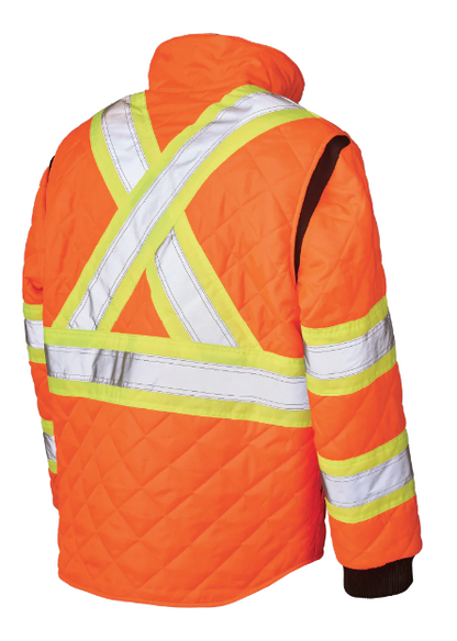 TOUGH DUCK QUILTED SAFETY TRUCKER JACKET - SJ48