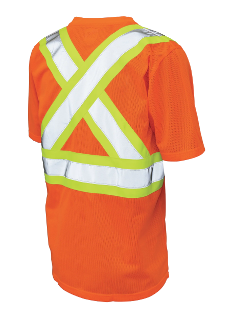 TOUGH DUCK MICRO MESH SHORT-SLEEVE SAFETY T-SHIRT WITH POCKET - S392
