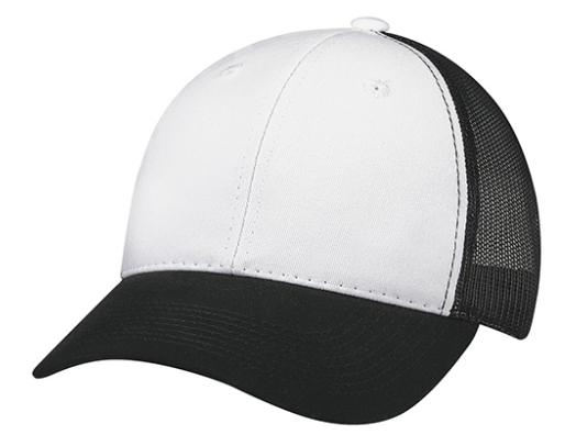 AJM International Enzyme Washed Deluxe Chino Twill / Soft Polyester Mesh Cap - 6H641M