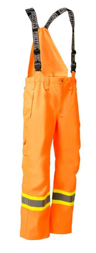Forcefield Orange "Torngat" Premium Ripstop 2-In-1 Hi-Vis Safety Suspender Pants 024-EN235RAOR-TG