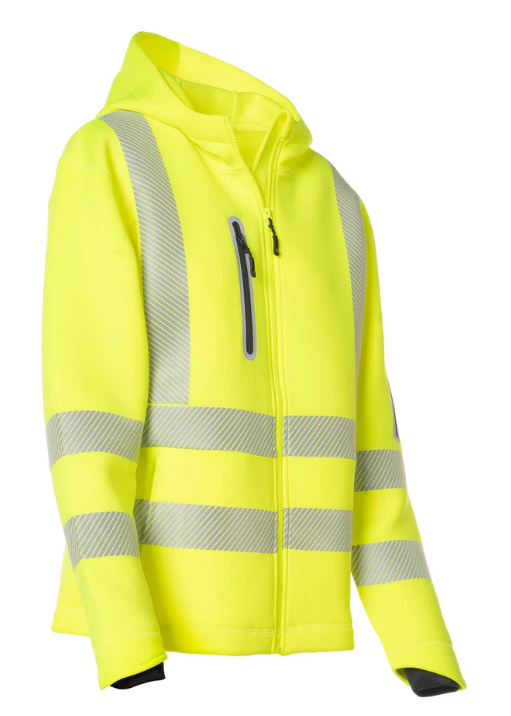 Forcefield Women's Lime Technical Safety Zip-Up Softshell Hoodie 024-WUQ844LY