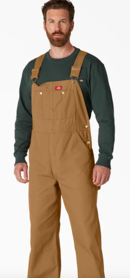Dickies Classic Bib Overalls - Rinsed Brown Duck (RBD)