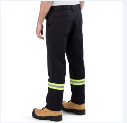 BIG BILL® 100% Cotton Industrial Work Pants with Reflective Tape - Navy - RT1900