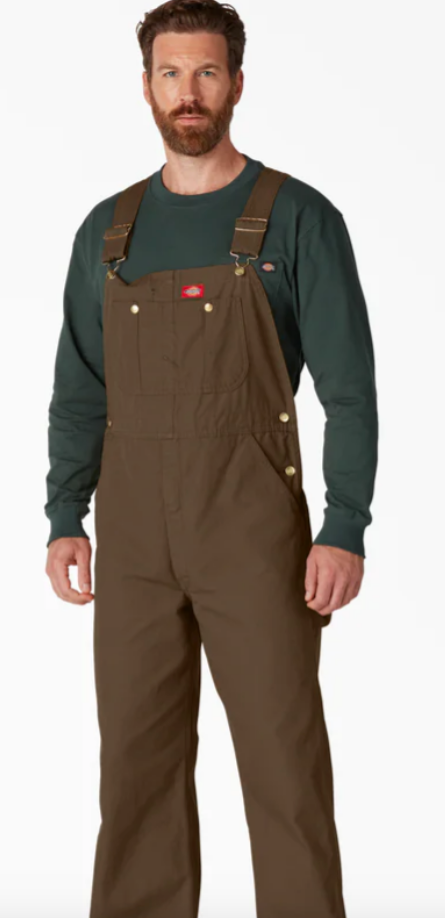 Dickies Classic Bib Overalls - Rinsed Timber Brown (RTB)