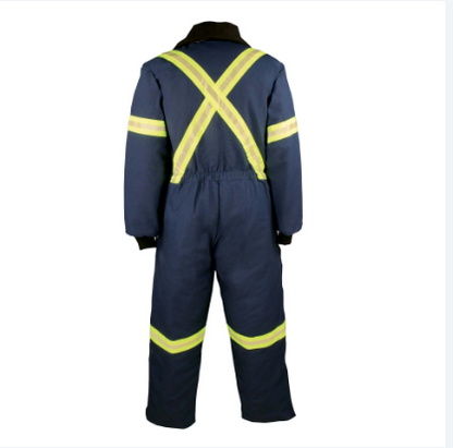 BIG BILL®   Duck Insulated Coverall with Reflective Tape - Navy - 804RT