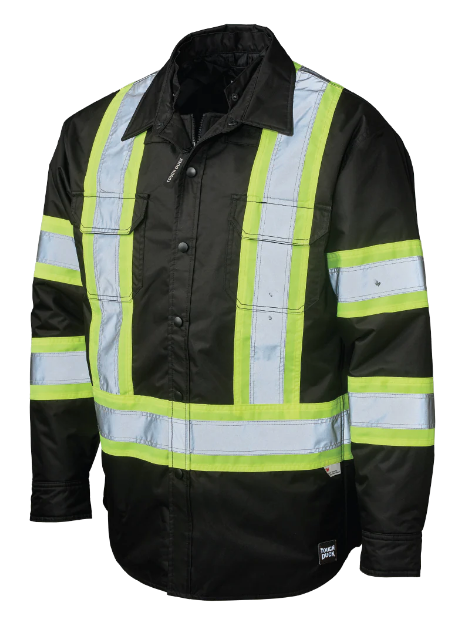 TOUGH DUCK QUILT-LINED HOODED SAFETY JAC-SHIRT - SJ51