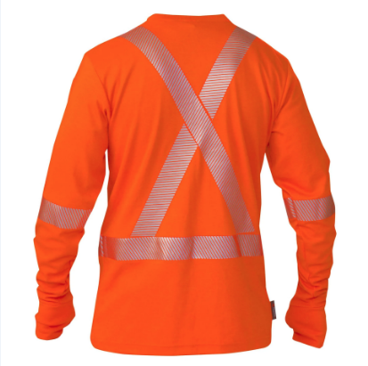 BIG BILL® High Visibility Athletic Performance Flame Resistant Long Sleeve T-Shirt - Orange - SRT5PD6