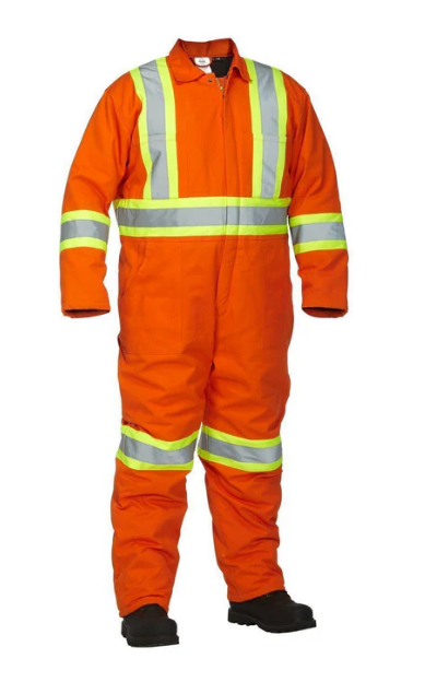 Forcefield Winter Lined Cotton Canvas Safety Coverall 024-OR34