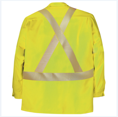 Big Bill® High Visibility Flame Resistant Button Down Dress Shirt - Yellow - 148BDTY7