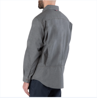 BIG BILL® Flame Resistant PRO® Plus Ventilated Flashtrap® Button-Down Shirt - Charcoal - 1117PR4
