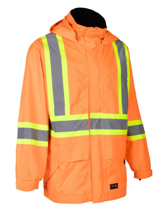 Forcefield Hi-Vis Orange Flame-Resistant (FR) Ripstop Light Weight Jacket 024-FR705-LW