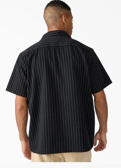 Dickies Worn In Striped Work Shirt