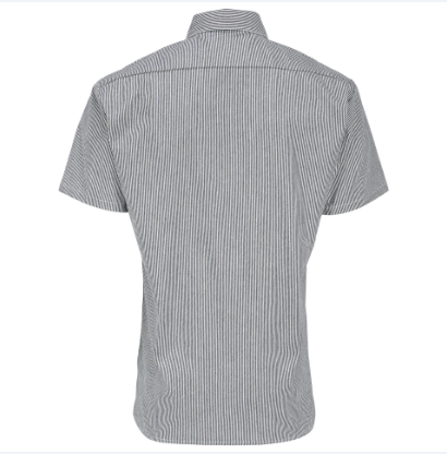 BIG BILL® 183S  Short-Sleeve Hickory Stripe Shirt with Half-Zip - Hickory - 183S