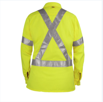 Big Bill® High Visibility Flame Resistant Women's Dress Shirt - Yellow - 288TY7
