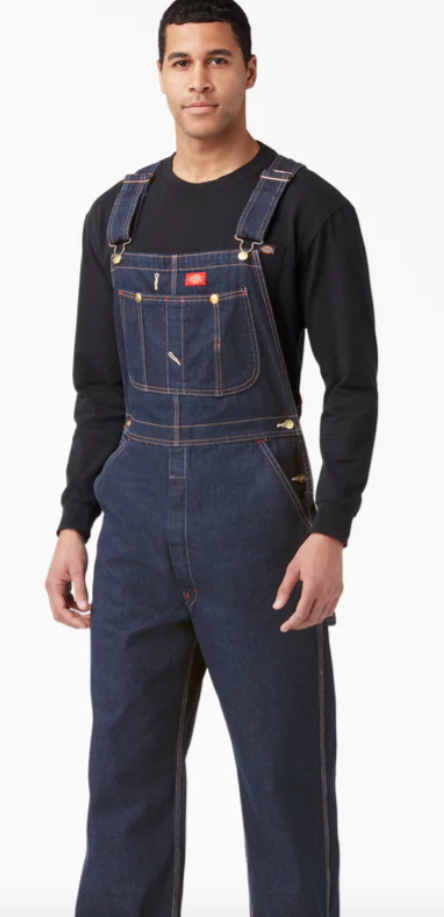 Dickies Classic Bib Overalls - Rinsed Indigo Blue (RNB)
