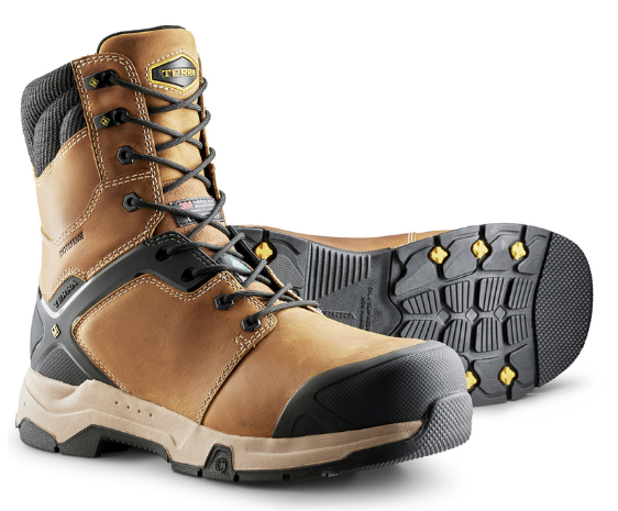 Men's Terra Carbine 8" Waterproof Composite Toe Safety Work Boot - 4TCRBK/4TCRBN/4TCRWT