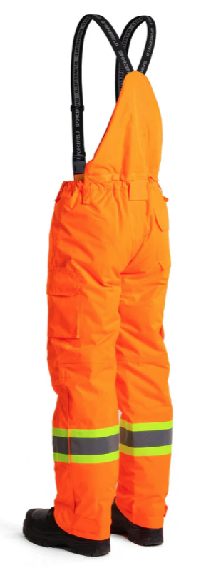 Forcefield Hi-Vis Orange Flame-Resistant (FR) Ripstop Light Weight Bib Pants 024-FR235-LW-OR