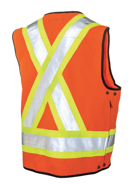 TOUGH DUCK POLY TWILL SURVEYOR SAFETY VEST - S313