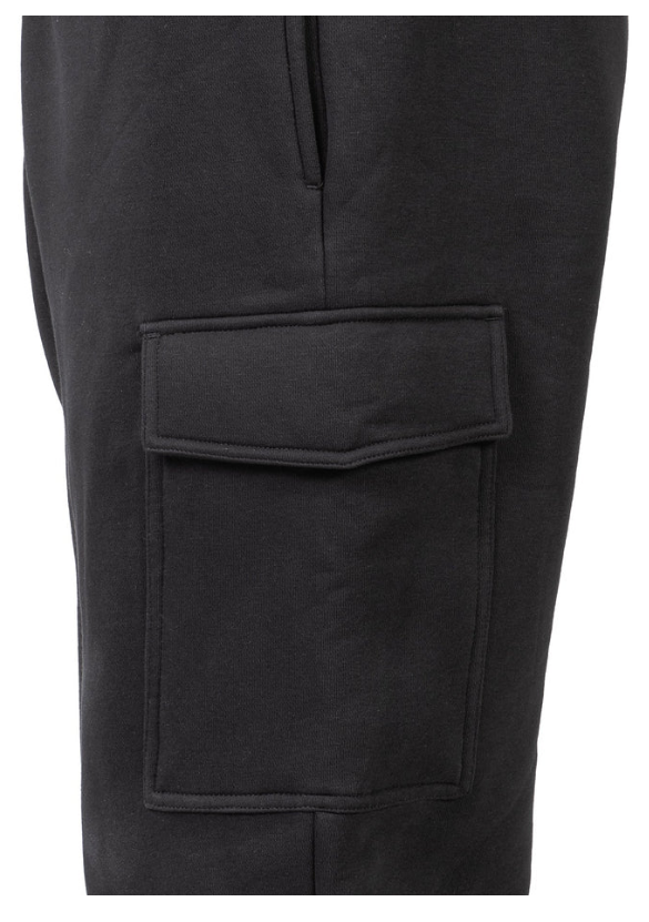 Forcefield Heavyweight Black Cargo Cotton Blend Sweatpants 024-CSWPBK