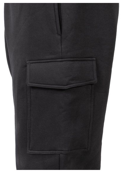Forcefield Heavyweight Black Cargo Cotton Blend Sweatpants 024-CSWPBK